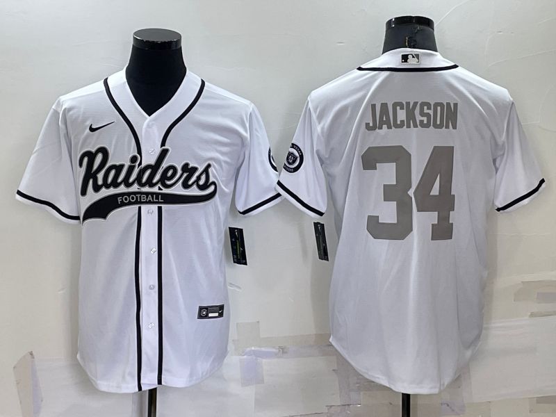 Men Oakland Raiders #34 Jackson White 2022 Nike Co branded NFL Jersey